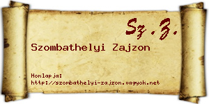 Szombathelyi Zajzon névjegykártya